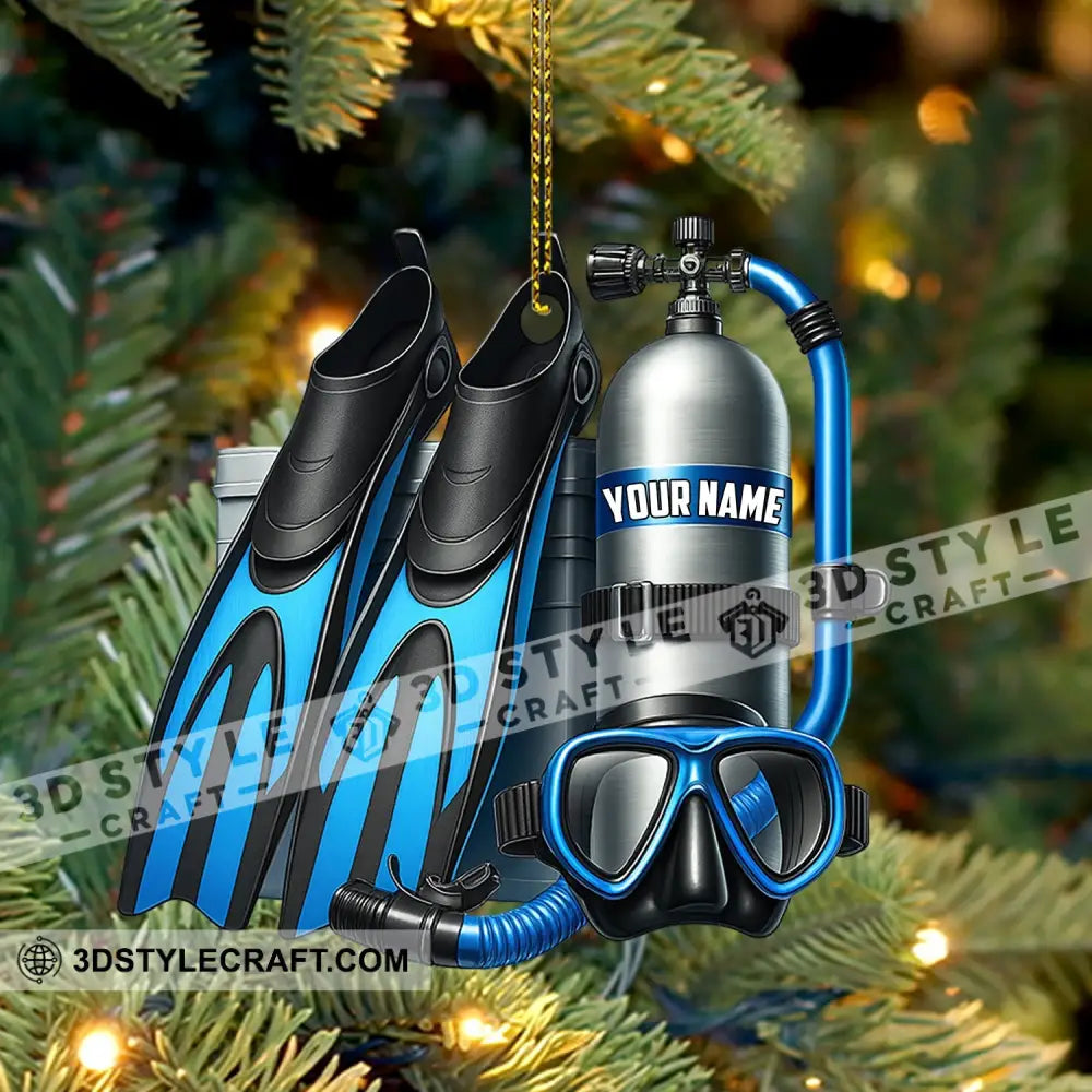 Christmas Diving Home Decor Christmas Ornament Personalized Ornament Ornament