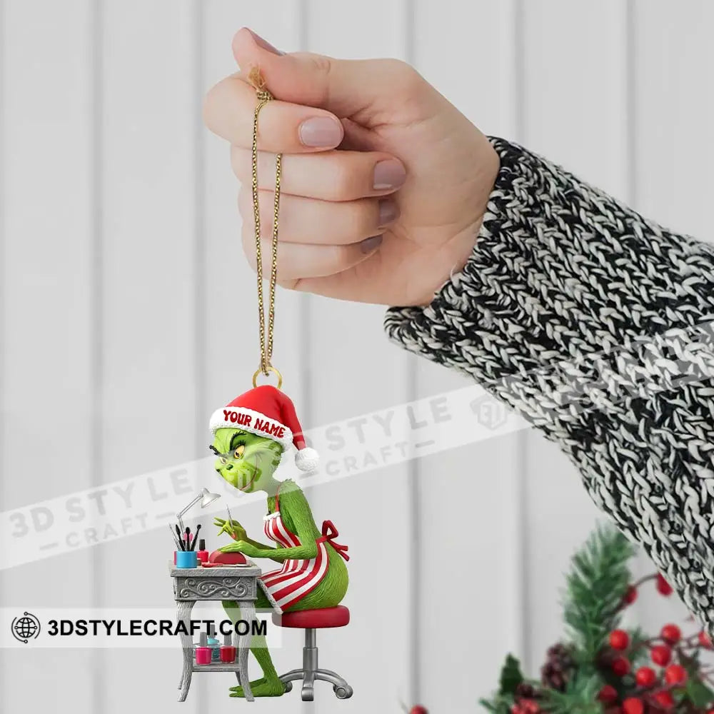Christmas ELF Nails Artist Home Decor Christmas Ornament Personalized Ornament Ornament