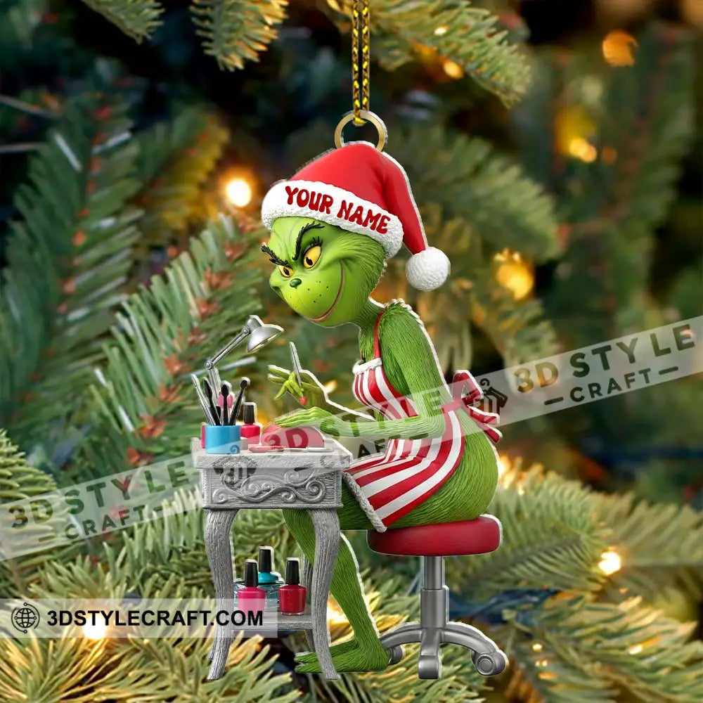 Christmas ELF Nails Artist Home Decor Christmas Ornament Personalized Ornament Ornament