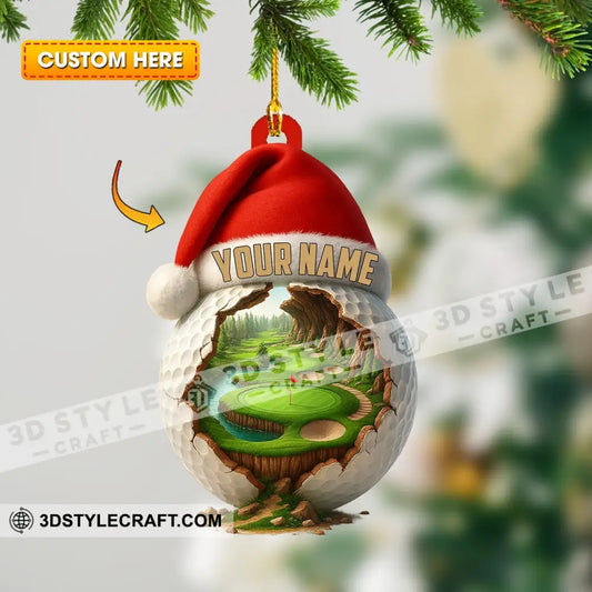 Christmas Golf Lover Home Decor Christmas Ornament Personalized Ornament 3.54’’ / 1 Ornament Ornament