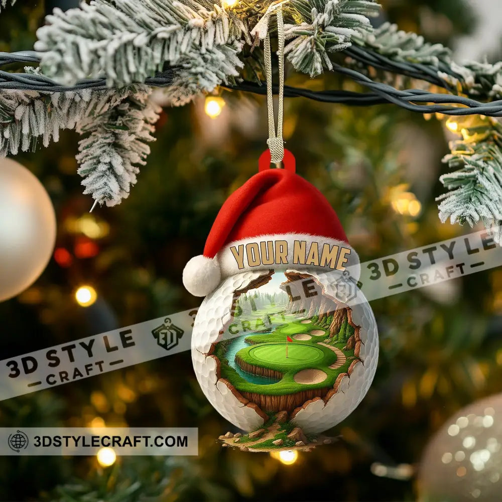 Christmas Golf Lover Home Decor Christmas Ornament Personalized Ornament Ornament