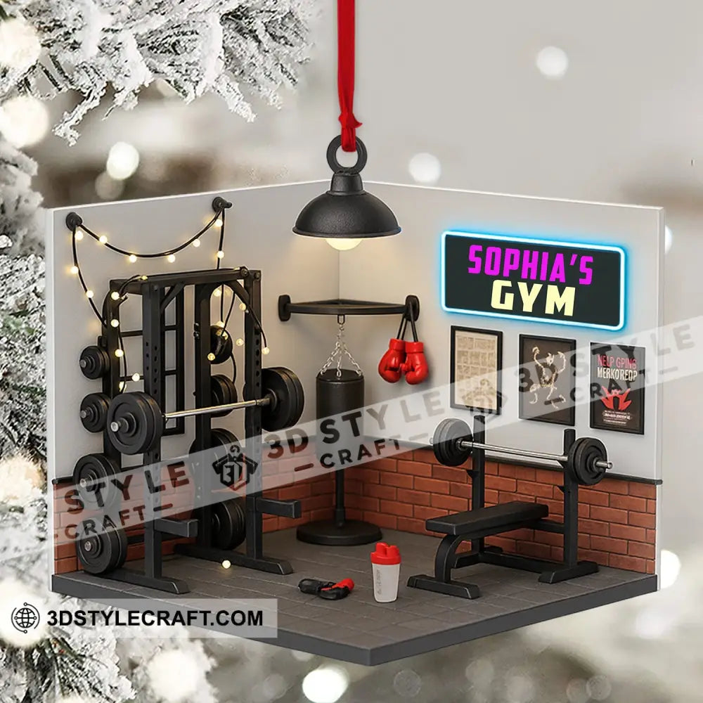 Christmas Gym House Home Decor Christmas Ornament Personalized Ornament Ornament
