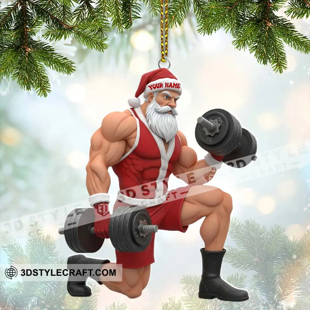 Christmas Gymer Santa Home Decor Christmas Ornament Personalized Ornament Ornament