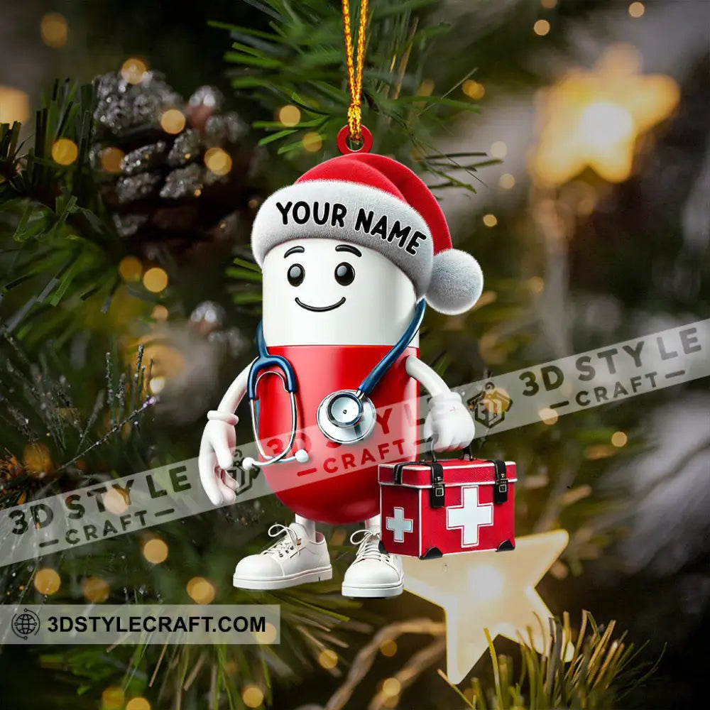 Christmas Healthcare Staff Home Decor Ornament Personalized 3.54’’ / 1