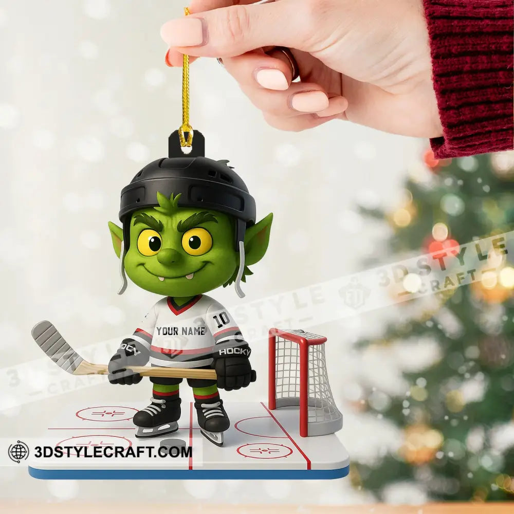 Christmas Hockey Home Decor Christmas Ornament Personalized Ornament Ornament