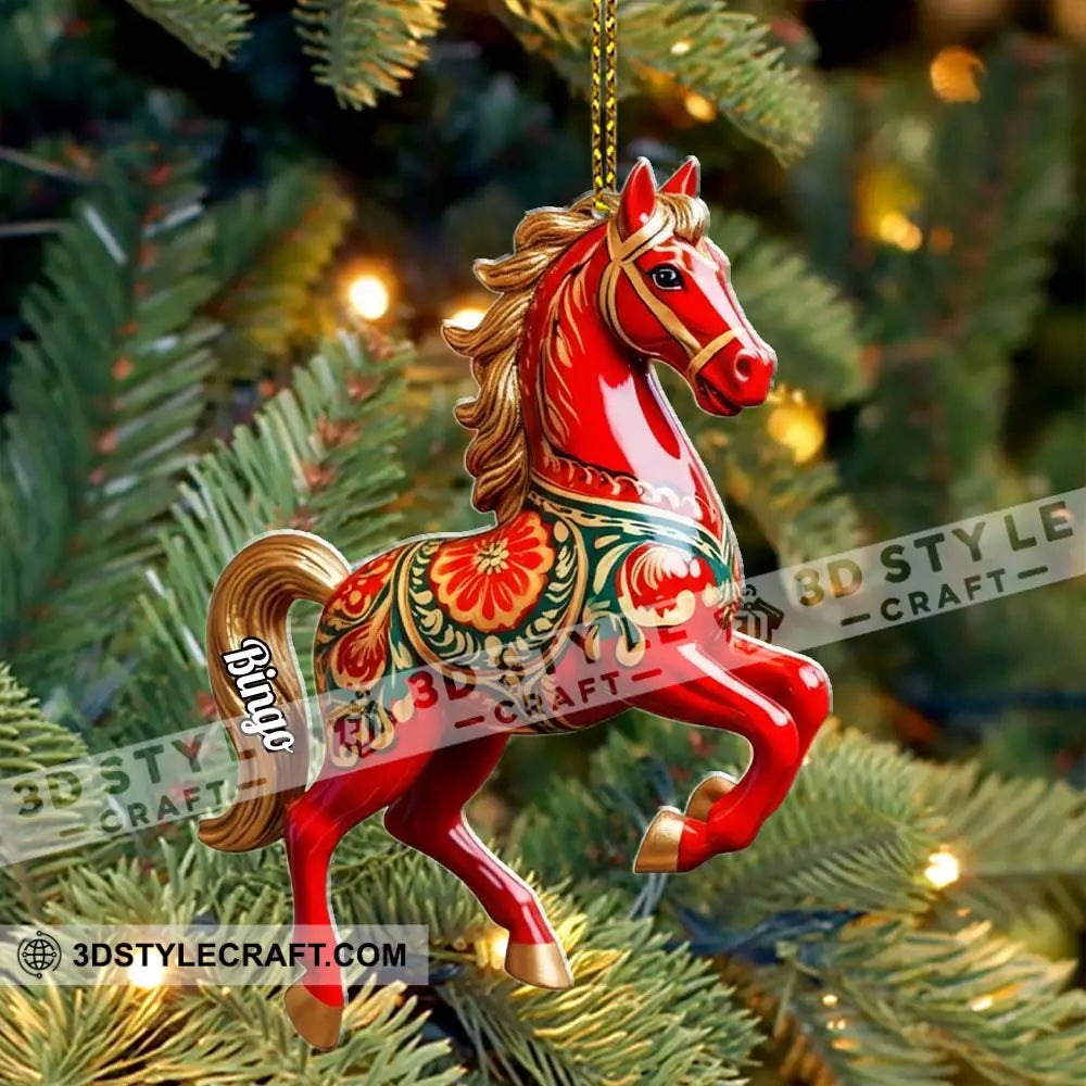 Christmas Horse Loving Home Decor Christmas Ornament Personalized Ornament Ornament