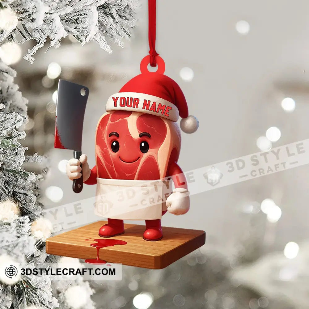 Christmas Meat Home Decor Christmas Ornament Personalized Ornament Ornament