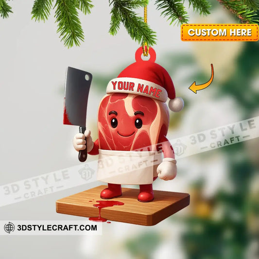 Christmas Meat Home Decor Christmas Ornament Personalized Ornament 3.54’’ / 1 Ornament Ornament