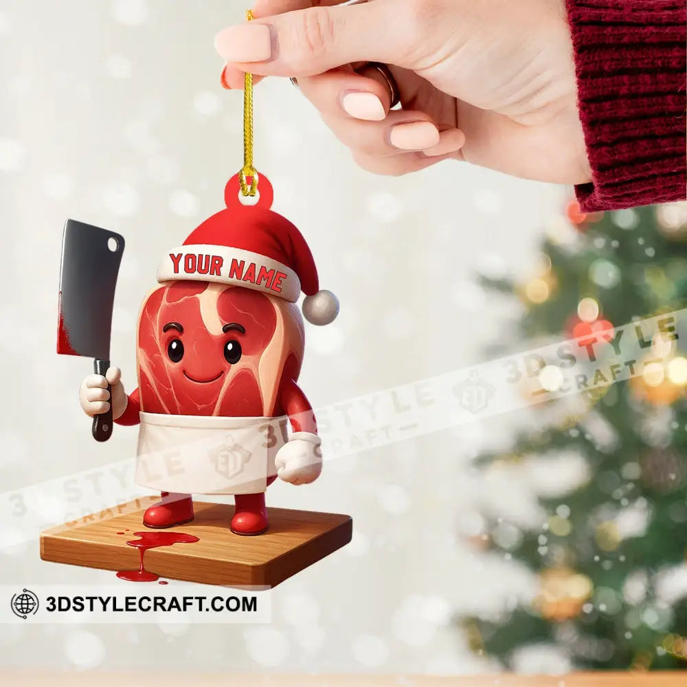 Christmas Meat Home Decor Christmas Ornament Personalized Ornament Ornament