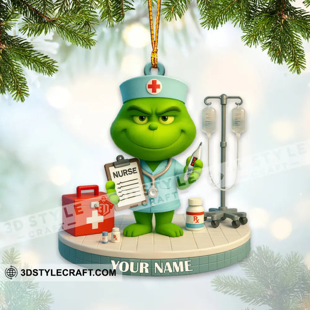 Christmas Nurse Home Decor Christmas Ornament Personalized Ornament Ornament