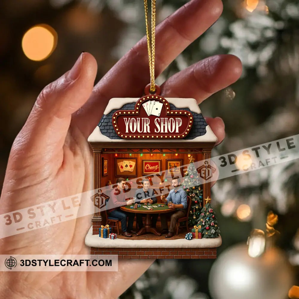 Christmas Poker Home Decor Christmas Ornament Personalized Ornament Ornament