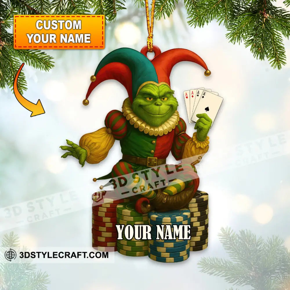 Christmas Poker Home Decor Christmas Ornament Personalized Ornament 3.54’’ / 1 Ornament Ornament