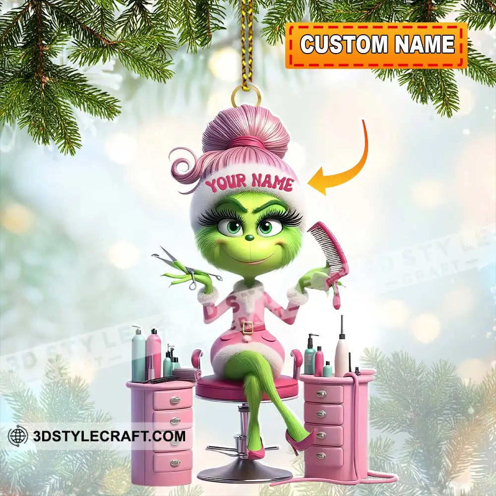 Christmas Slay Lady ELF Home Decor Christmas Ornament Personalized Ornament 3.54’’ / 1 Ornament Ornament