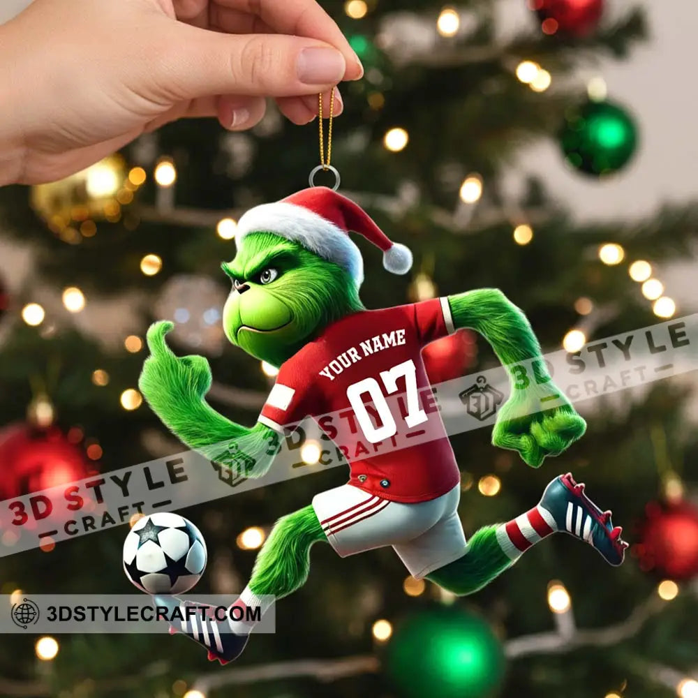 Christmas Soccer ELF Home Decor Christmas Ornament Personalized Ornament Ornament