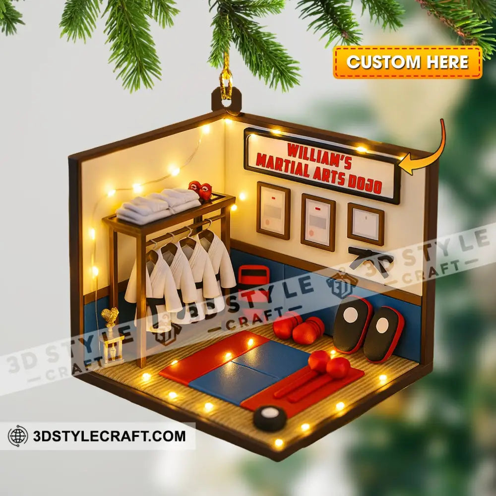 Christmas Taekwondo Corner Home Decor Christmas Ornament Personalized Ornament 3.54’’ / 1 Ornament Ornament