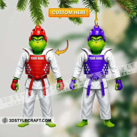 Christmas Taekwondo Home Decor Christmas Ornament Personalized Ornament 3.54’’ / 1 Ornament Ornament