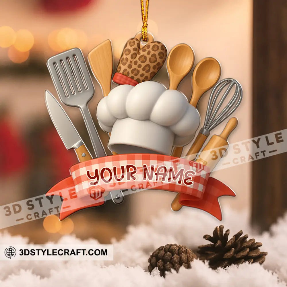Cooking Lover Cooking Utensils Home Decor Christmas Ornament Personalized Ornament Ornament