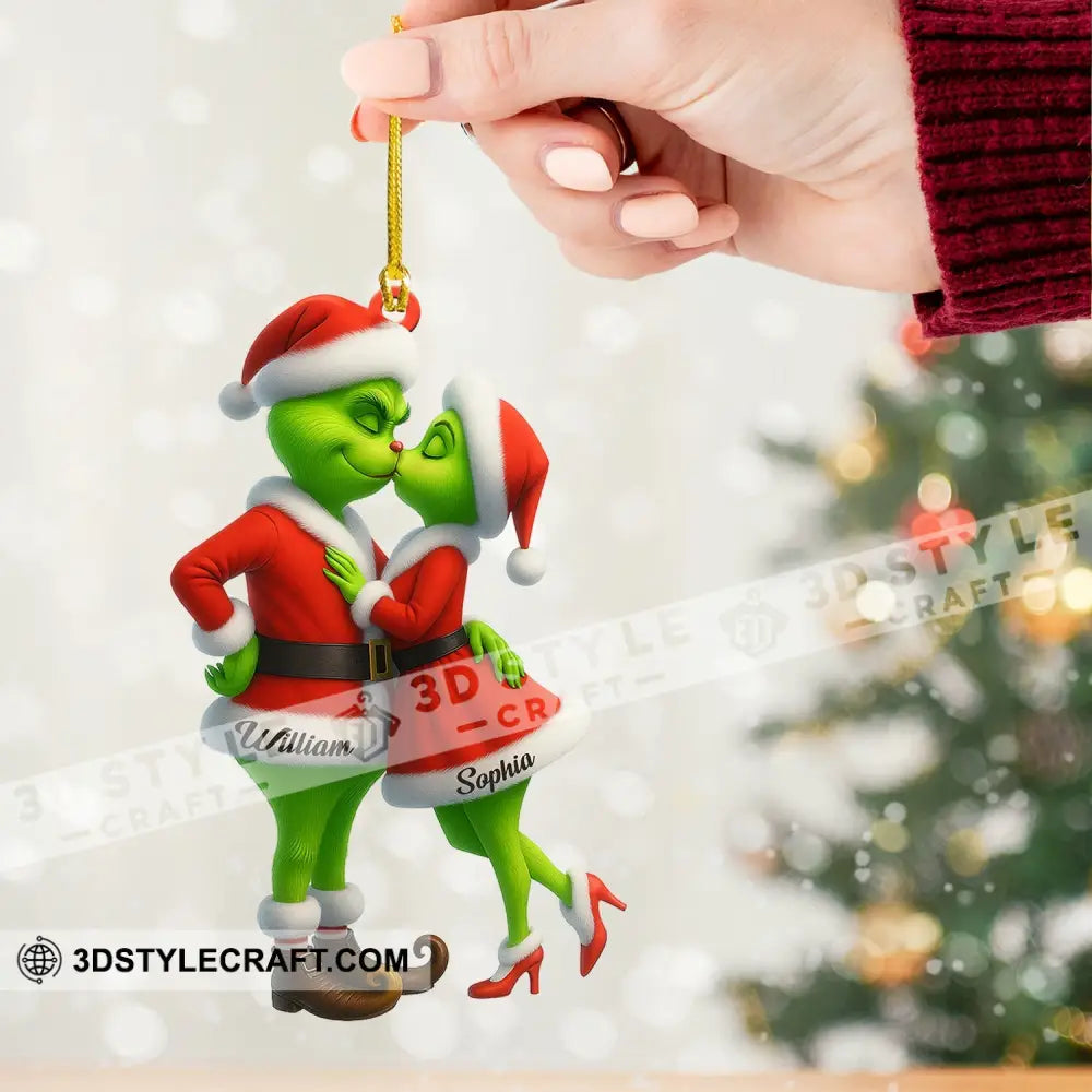 Couple Grinch Home Decor Christmas Ornament Personalized Ornament Ornament