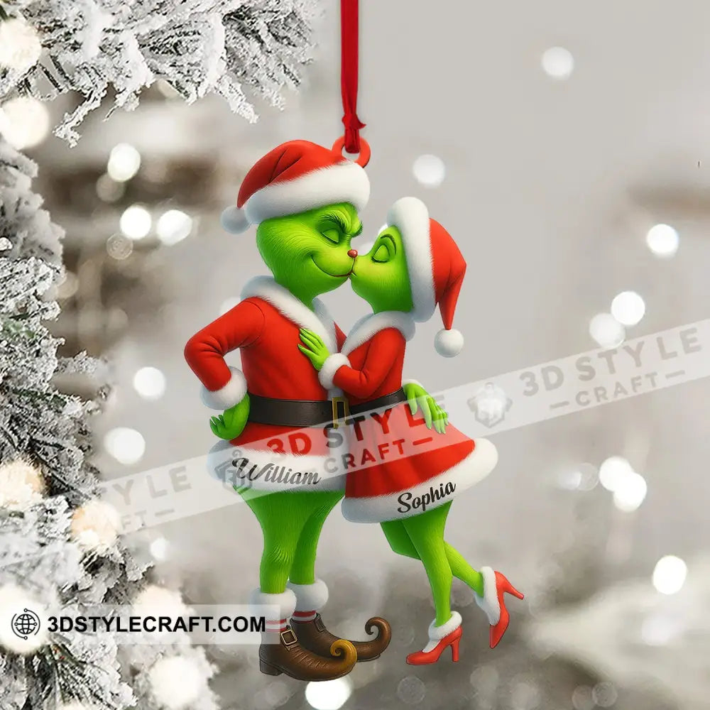 Couple Grinch Home Decor Christmas Ornament Personalized Ornament Ornament