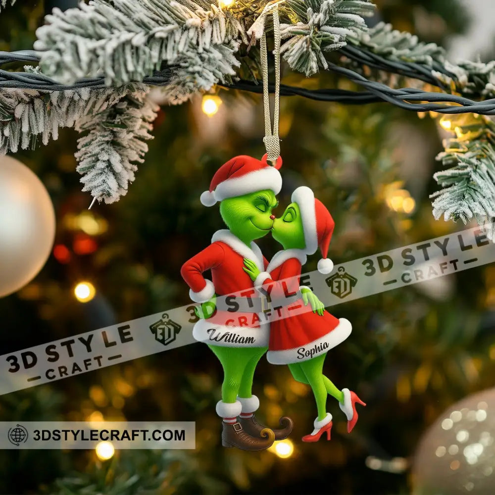 Couple Grinch Home Decor Christmas Ornament Personalized Ornament Ornament