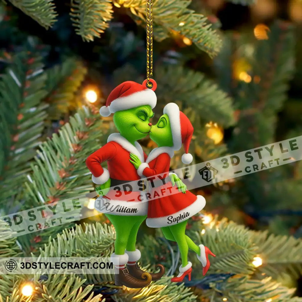 Couple Grinch Home Decor Christmas Ornament Personalized Ornament Ornament