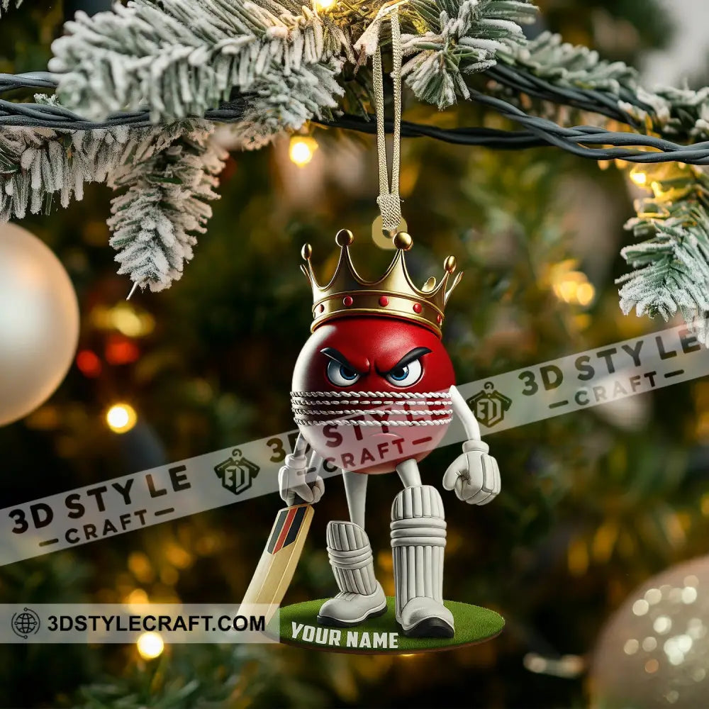Cricket Ball Home Decor Christmas Ornament Personalized Ornament Ornament