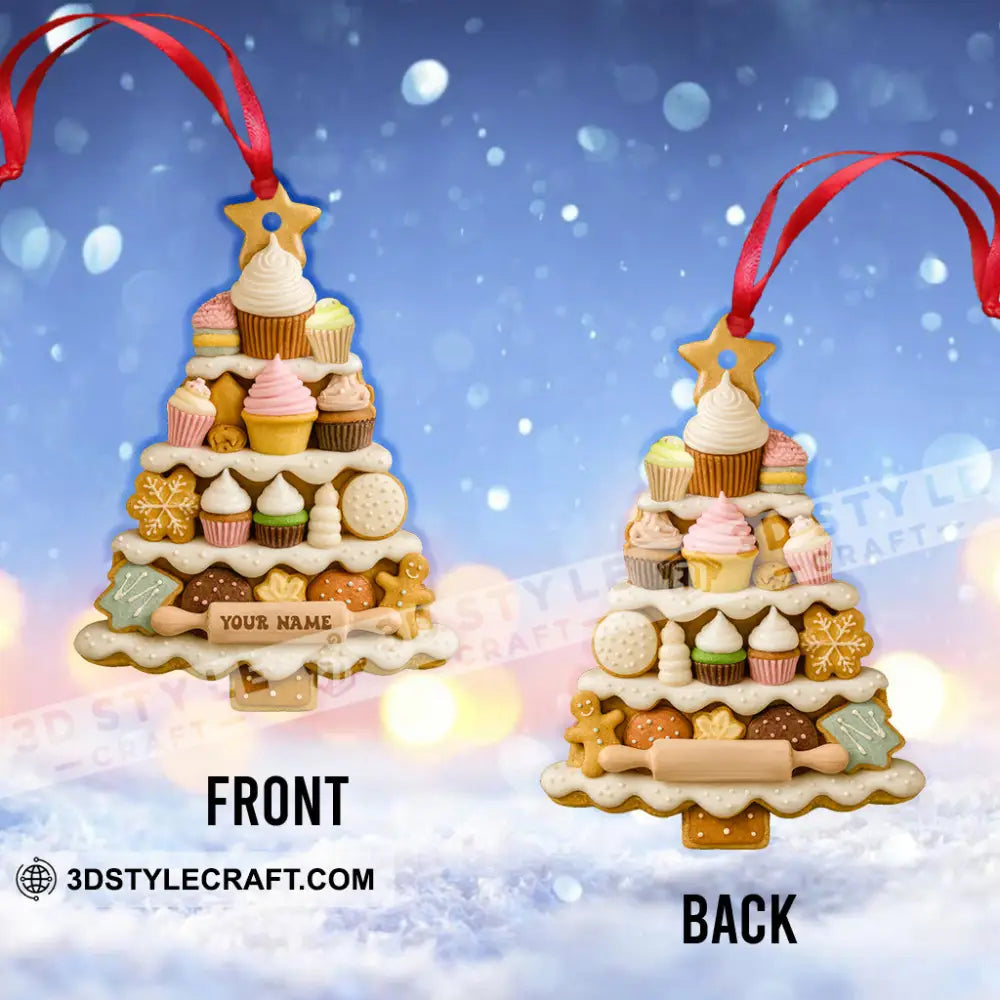Cup Cake Tree Home Decor Christmas Ornament Personalized Ornament Ornament