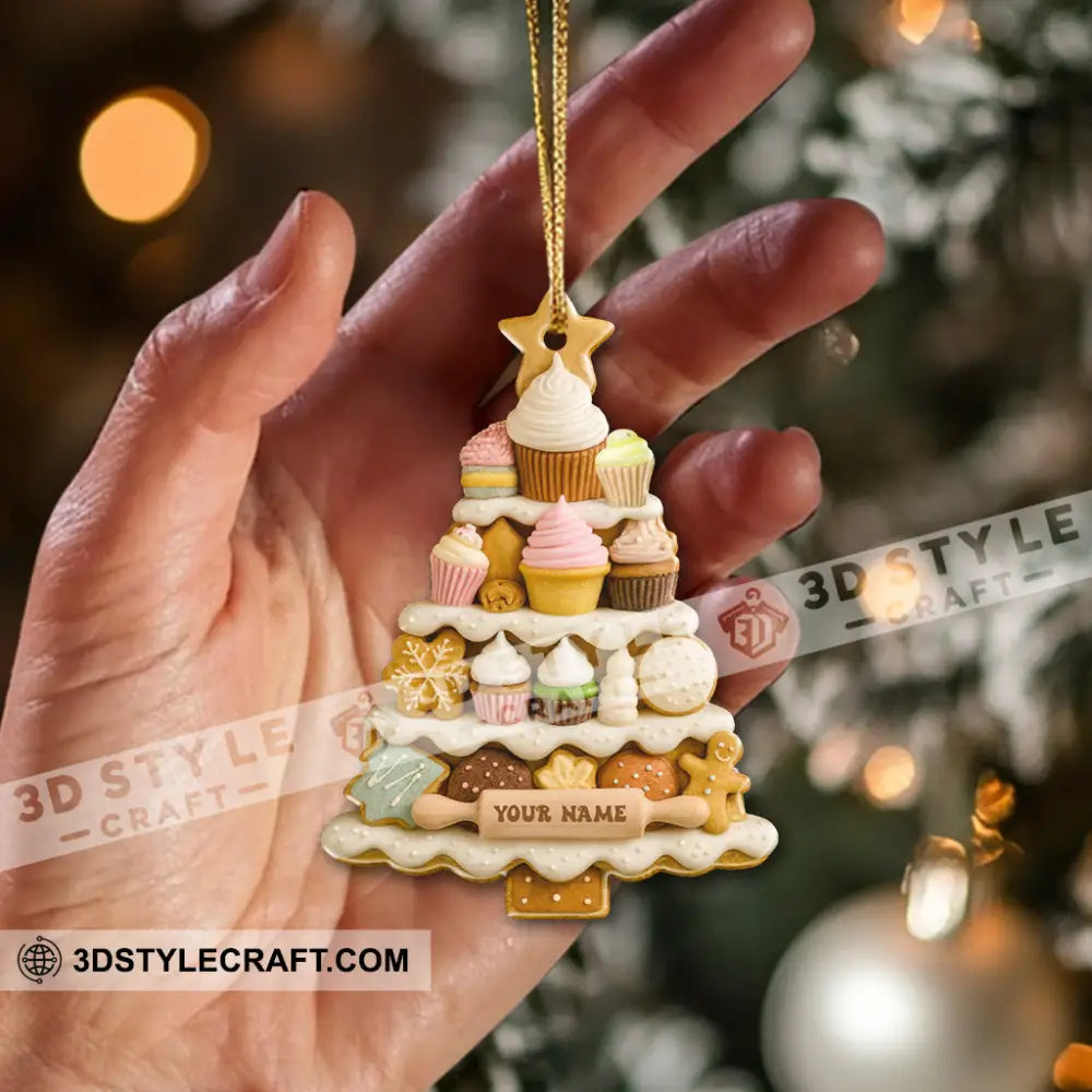 Cup Cake Tree Home Decor Christmas Ornament Personalized Ornament Ornament