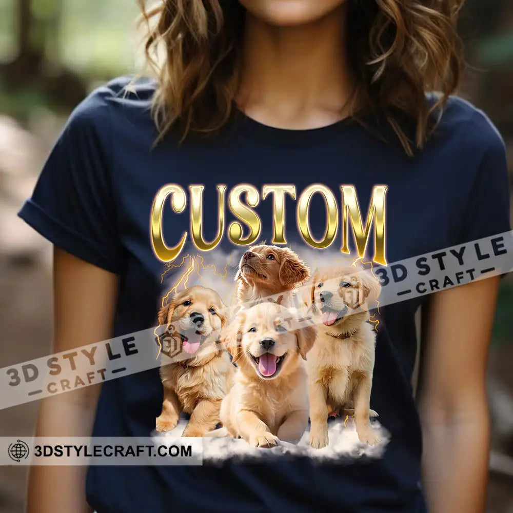 Custom Background And Name Pet Lover Shirt - Personalized T-Shirt Apparel
