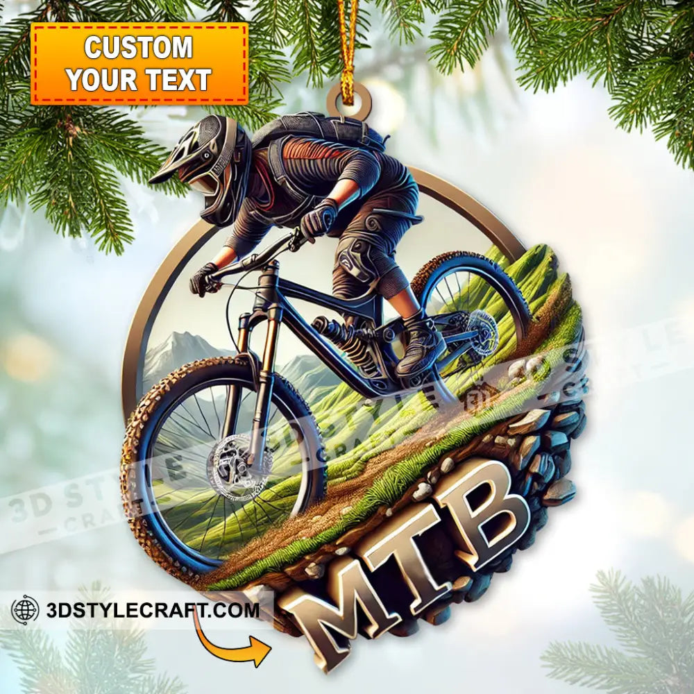 Custom Mtb Name Ornament Riding 3.54’’ / 1