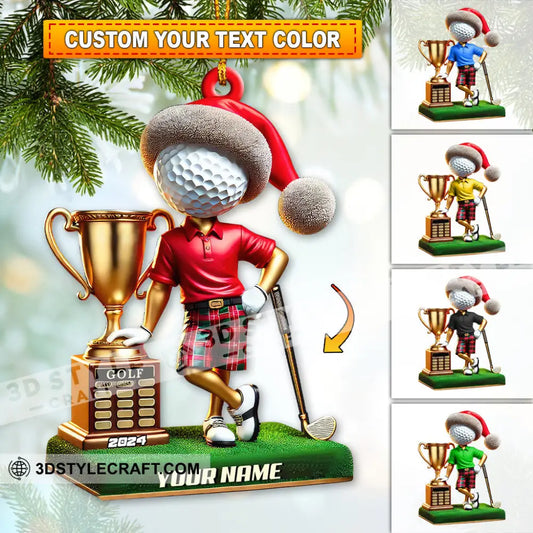 Custom Name And Year Golf Champion Ornament Lover Christmas Gift