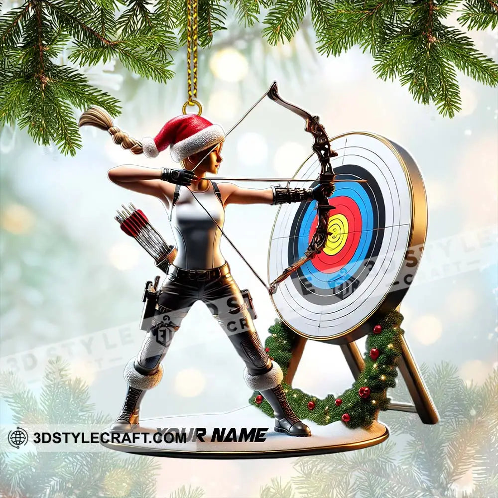 Custom Name Archery Christmas Ornament Gift 3.54’’ / 1