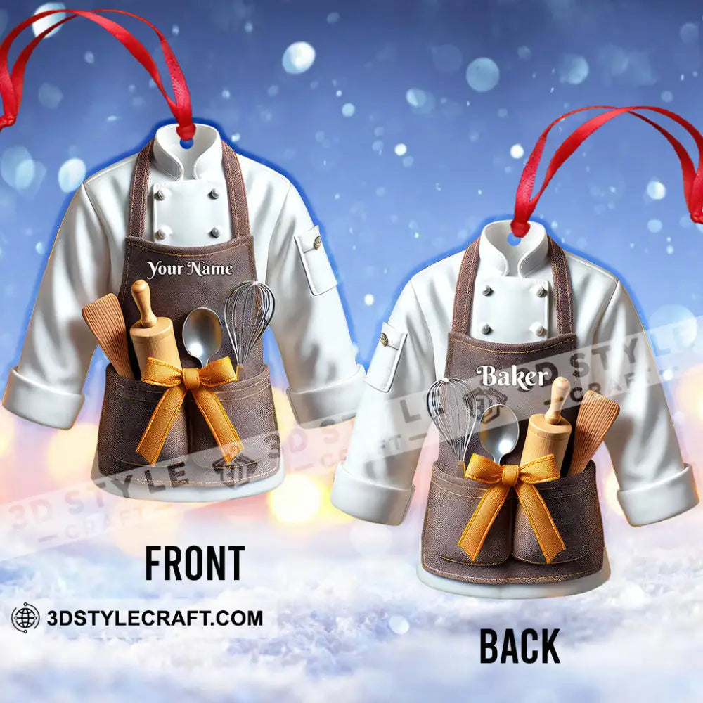 Custom Name Baker Ornament Christmas Gift For Lover
