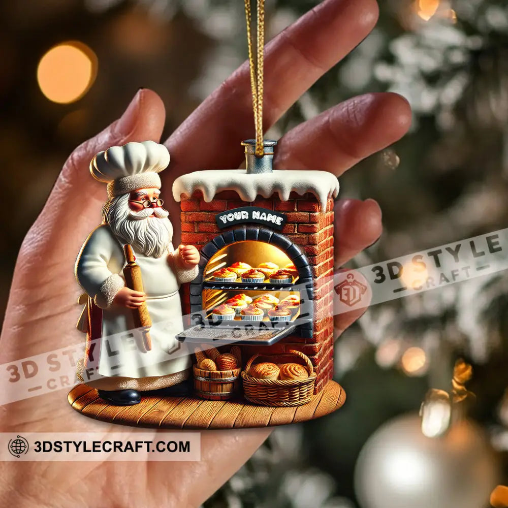 Custom Name Bakery Shop Ornament Love Christmas Gift