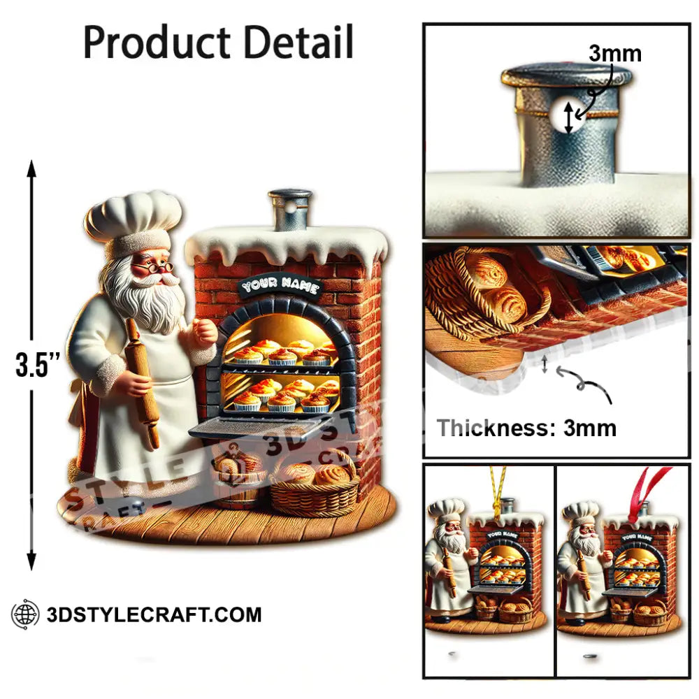 Custom Name Bakery Shop Ornament Love Christmas Gift