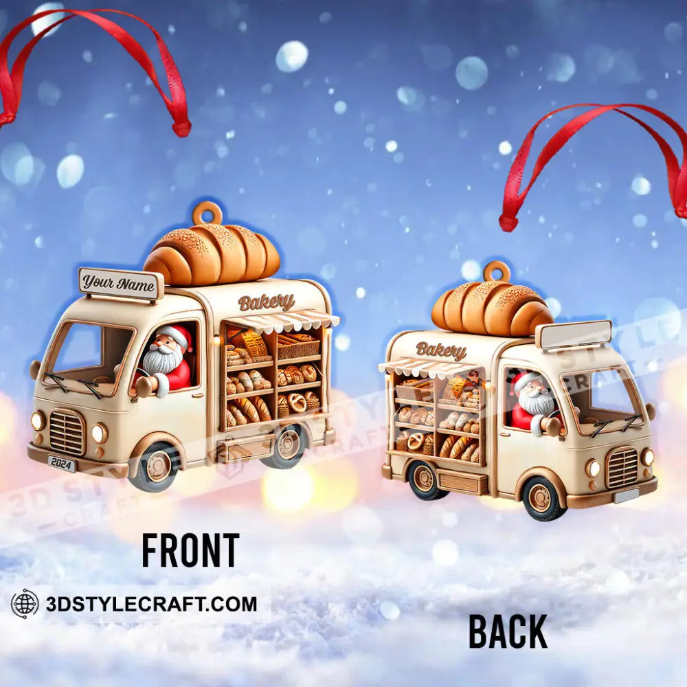 Custom Name Bakery Store Ornament Christmas Decoration