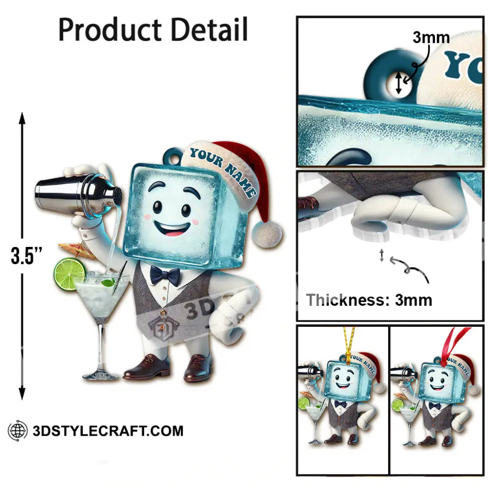 Custom Name Barista Ornament Bartender Christmas Gift