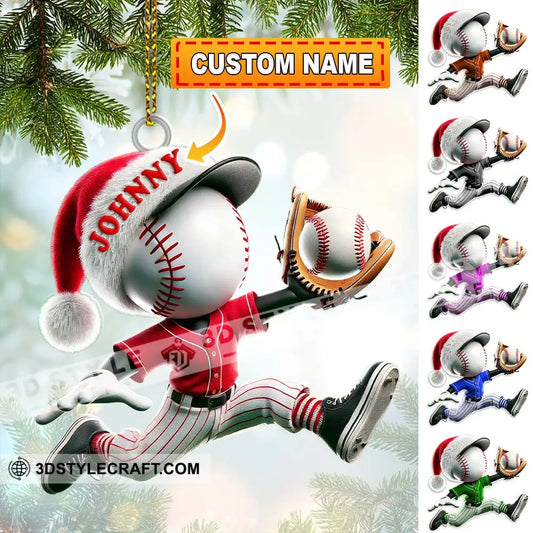Custom Name Baseball Ornament Christmas Gift For Lover