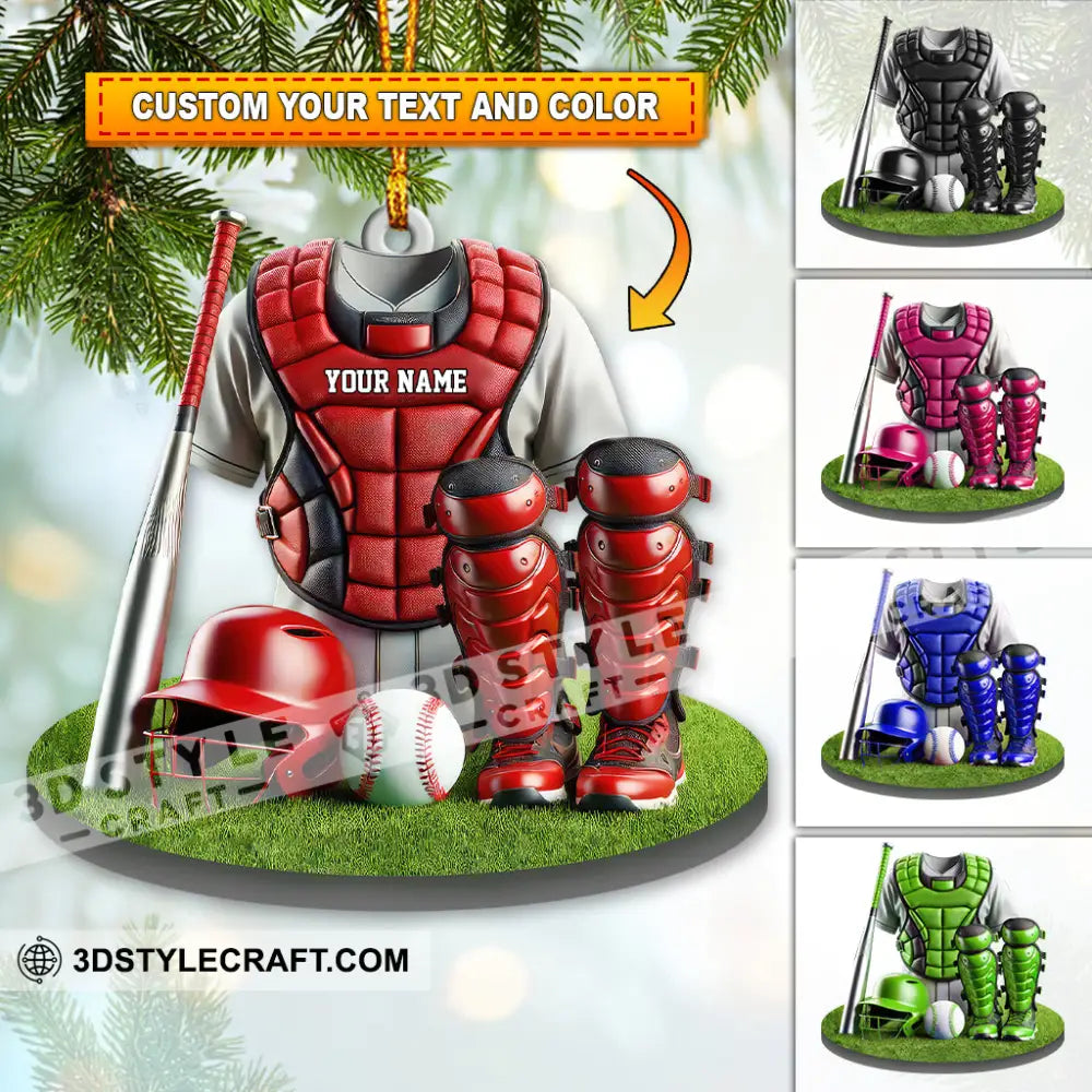 Custom Name Baseball Ornament Lover Christmas Gift