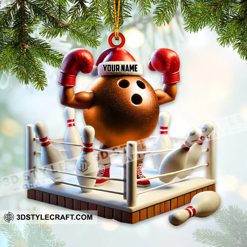 Custom Name Bowling Ornament Christmas Gift Decoration