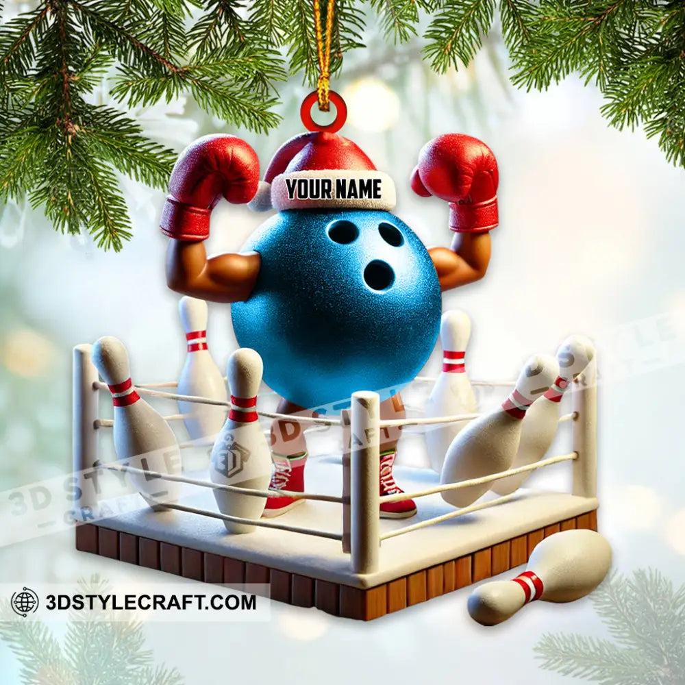 Custom Name Bowling Ornament Christmas Gift Decoration