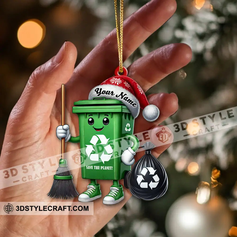 Custom Name Cleaner Ornament Save The Planet