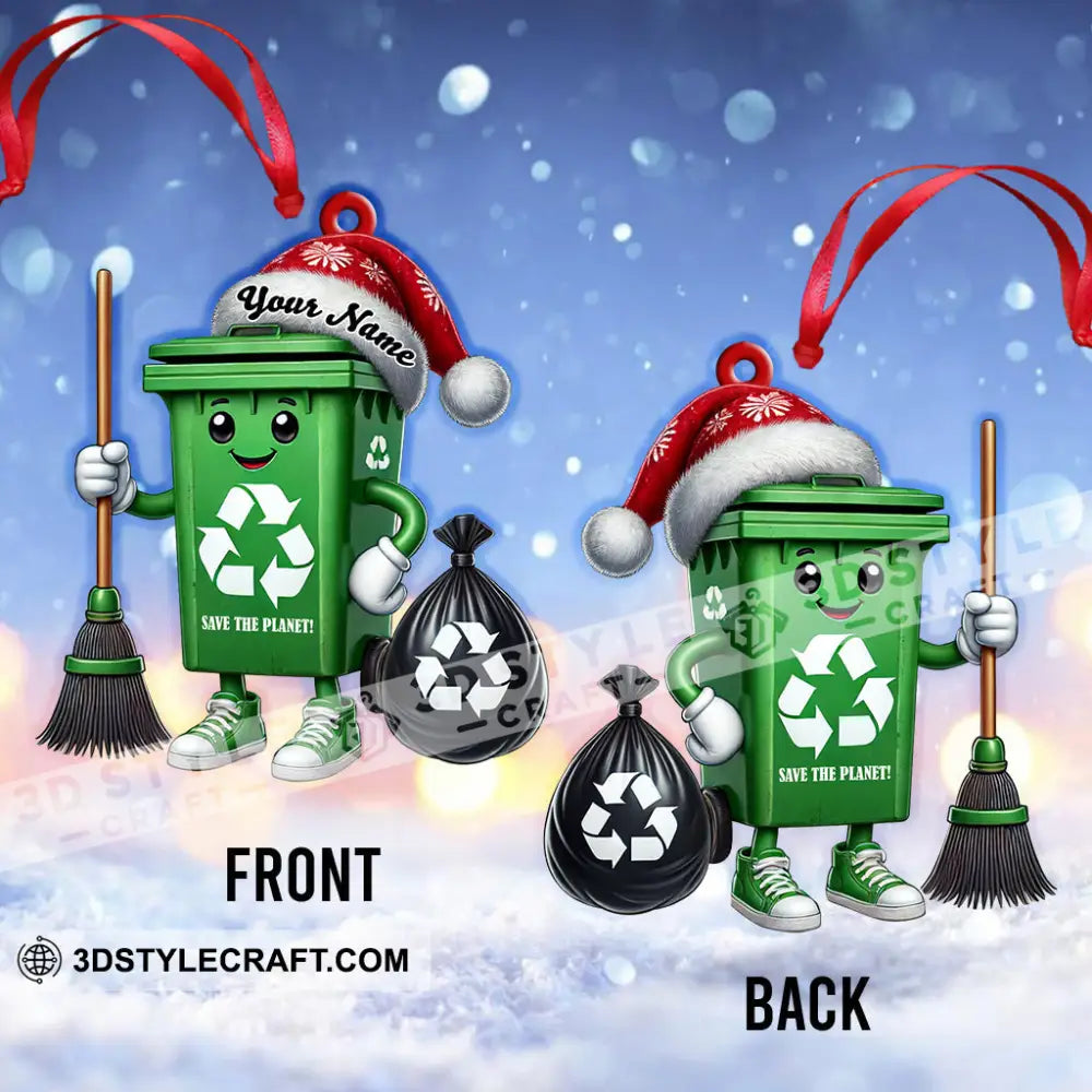 Custom Name Cleaner Ornament Save The Planet