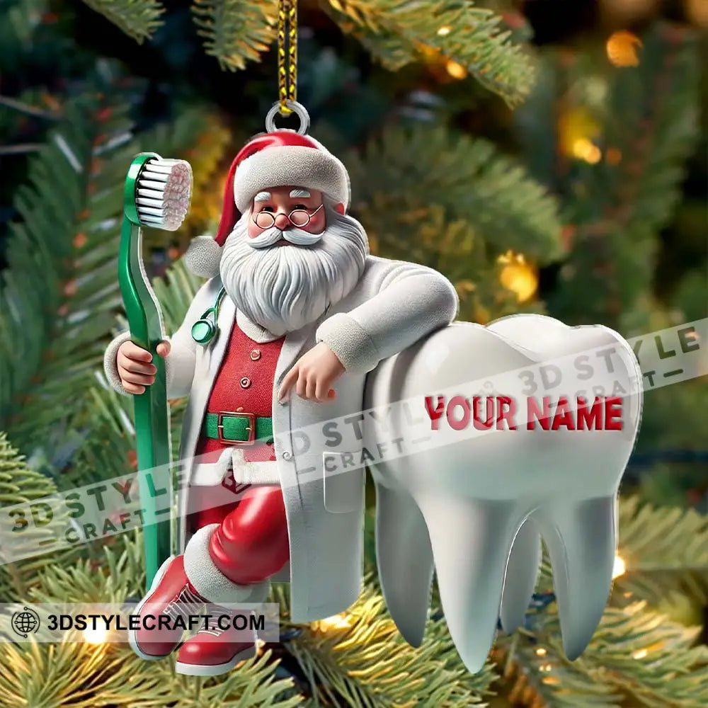 Custom Name Dentist Ornament Christmas Gift