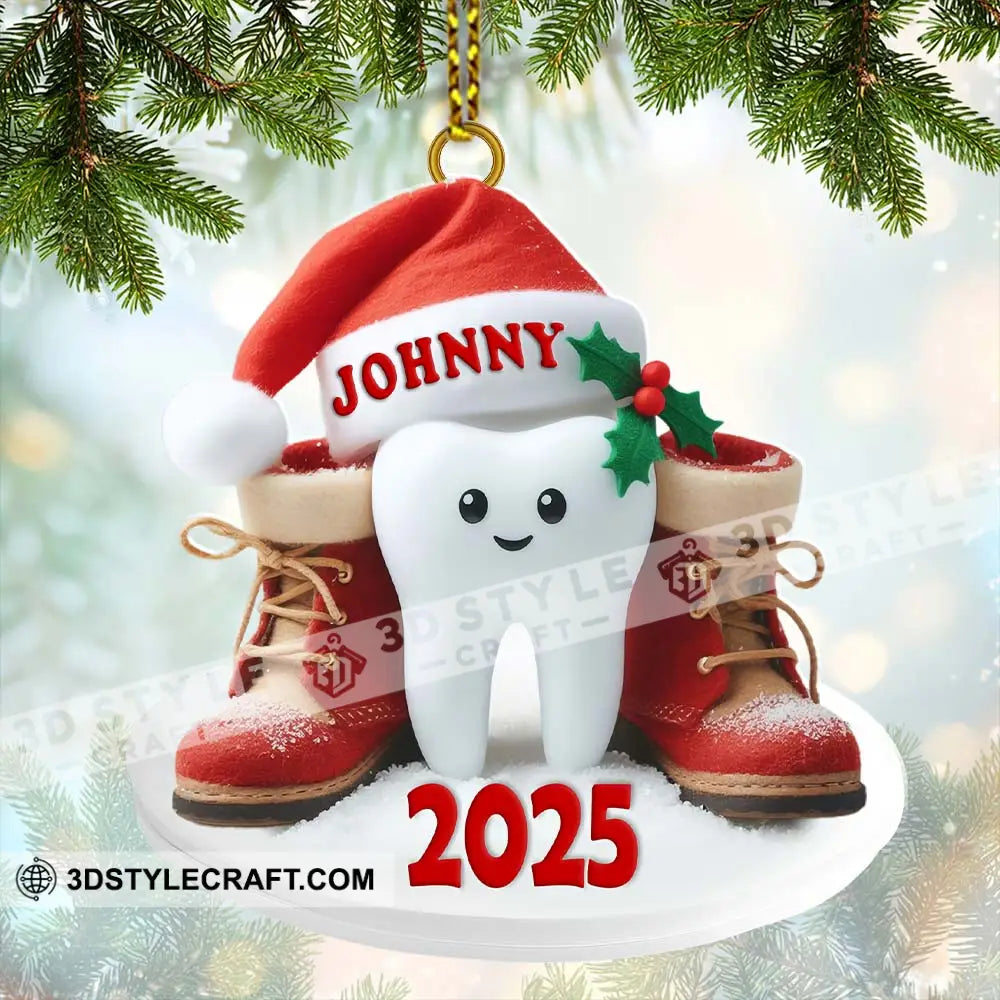 Custom Name Dentist Ornament Christmas Gift 3.54’’ / 1
