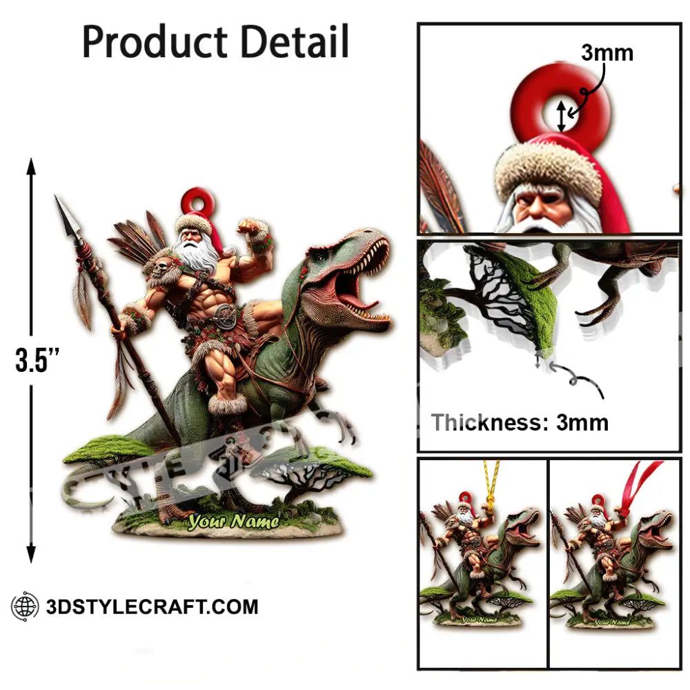 Custom Name Dinosaur Prehistoric People Ornament