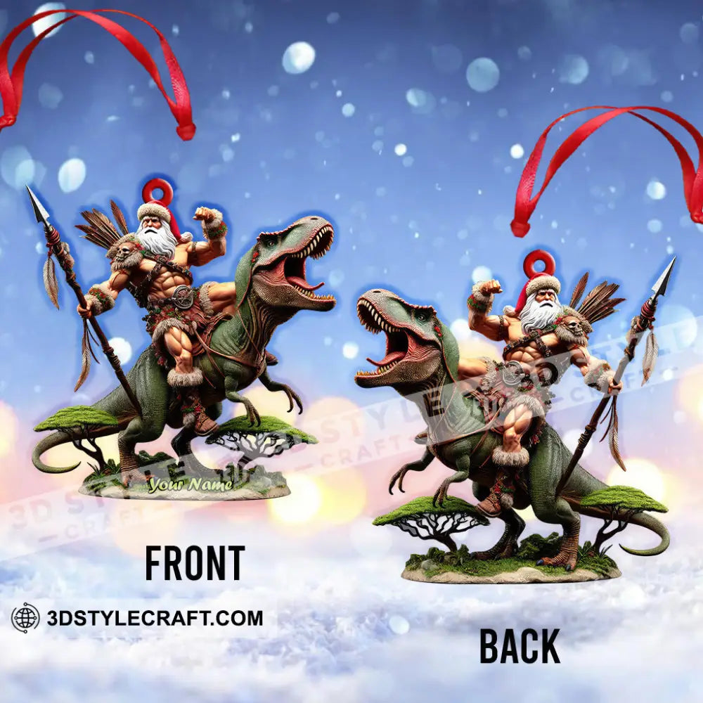 Custom Name Dinosaur Prehistoric People Ornament