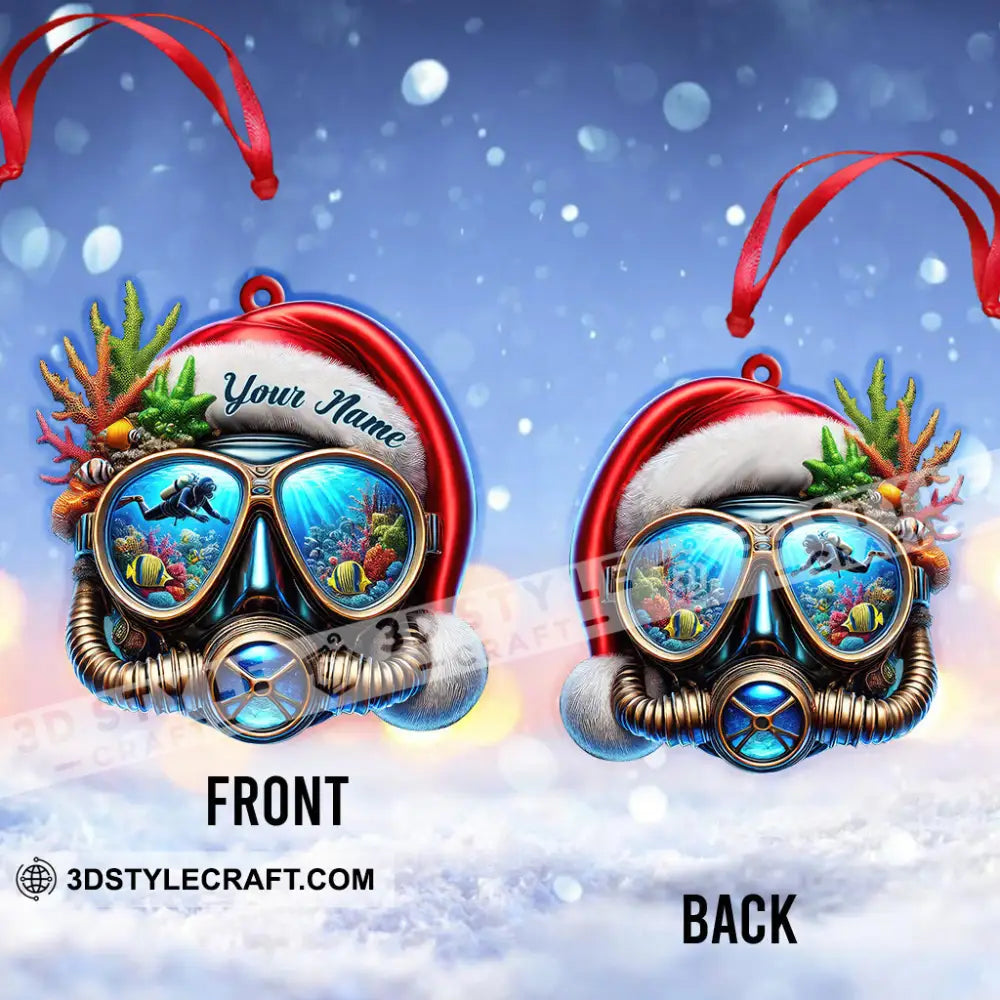Custom Name Diving Ornament Christmas Gift For Lover