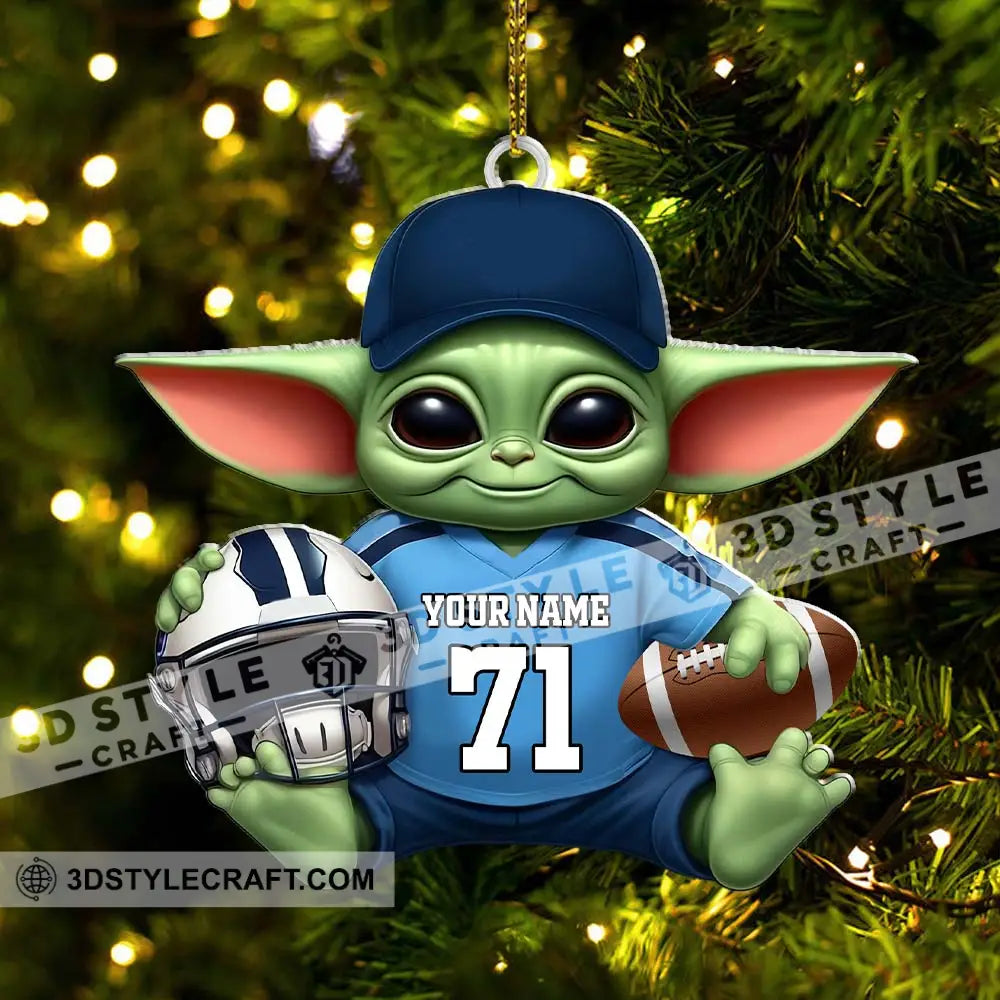 Custom Name Grinch Rugby Football Ornament Lover Christmas Gift