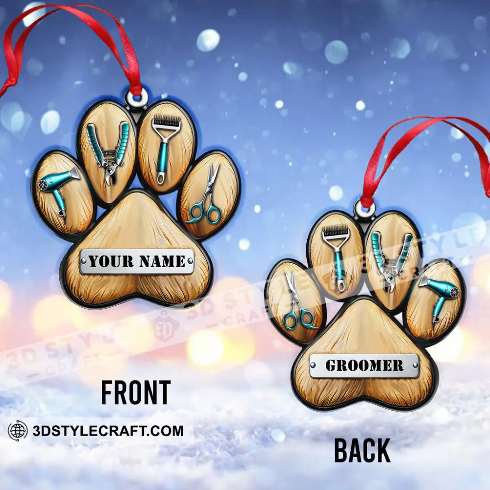 Custom Name Groomer Ornament Christmas Gift For Lover